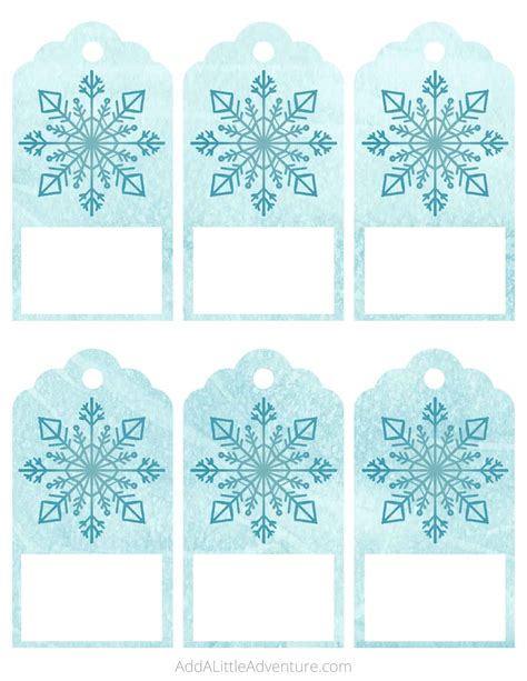 Printable Snowflake Gift Tags